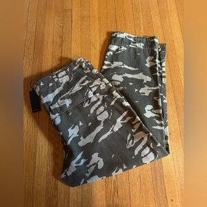 Monrow High Rise Straight Leg Camo Print Pants, 30”, NWT